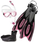 Cressi Frog Plus Scuba Mask Fin and Snorkel Package