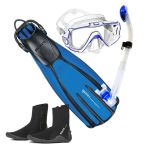 Mares Quattro Mask Snorkel Fin Scuba Package 