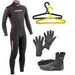 Scuba Wetsuit Package 2.5mm Male with Options 