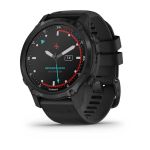 Descent Mk2S Carbon Gray DLC with Black Silicone Band 