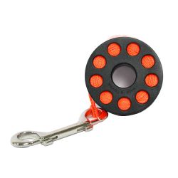 Hog Spool with SS DBL Clip 66FT Orange Line 