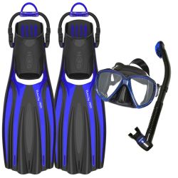 Premium Scuba Mask Fin and Snorkel Package 