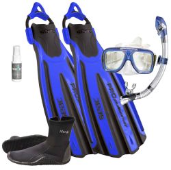 Seac Propulsion with Bungee Mask Fins Snorkel Package 