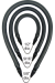 Ocean Rhino Band 1/2in with Metal Wishbone 