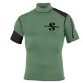 ScubaPro Mens Economy Army Green Short Sleeve Rash Guard 