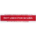 XS Scuba Not Used For Scuba Tank Sticker 